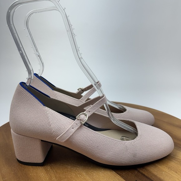 Rothy's Shoes - New NWOB Womens Rothys The Mary Jane Ballerina Pink Knit Block Heels Size 10 M